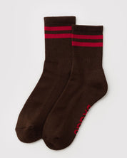 Baggu - Ribbed Sock | Coffee Stripe