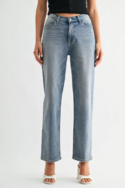 Just Black Denim - V-Waist Straight Leg Denim | Light Denim
