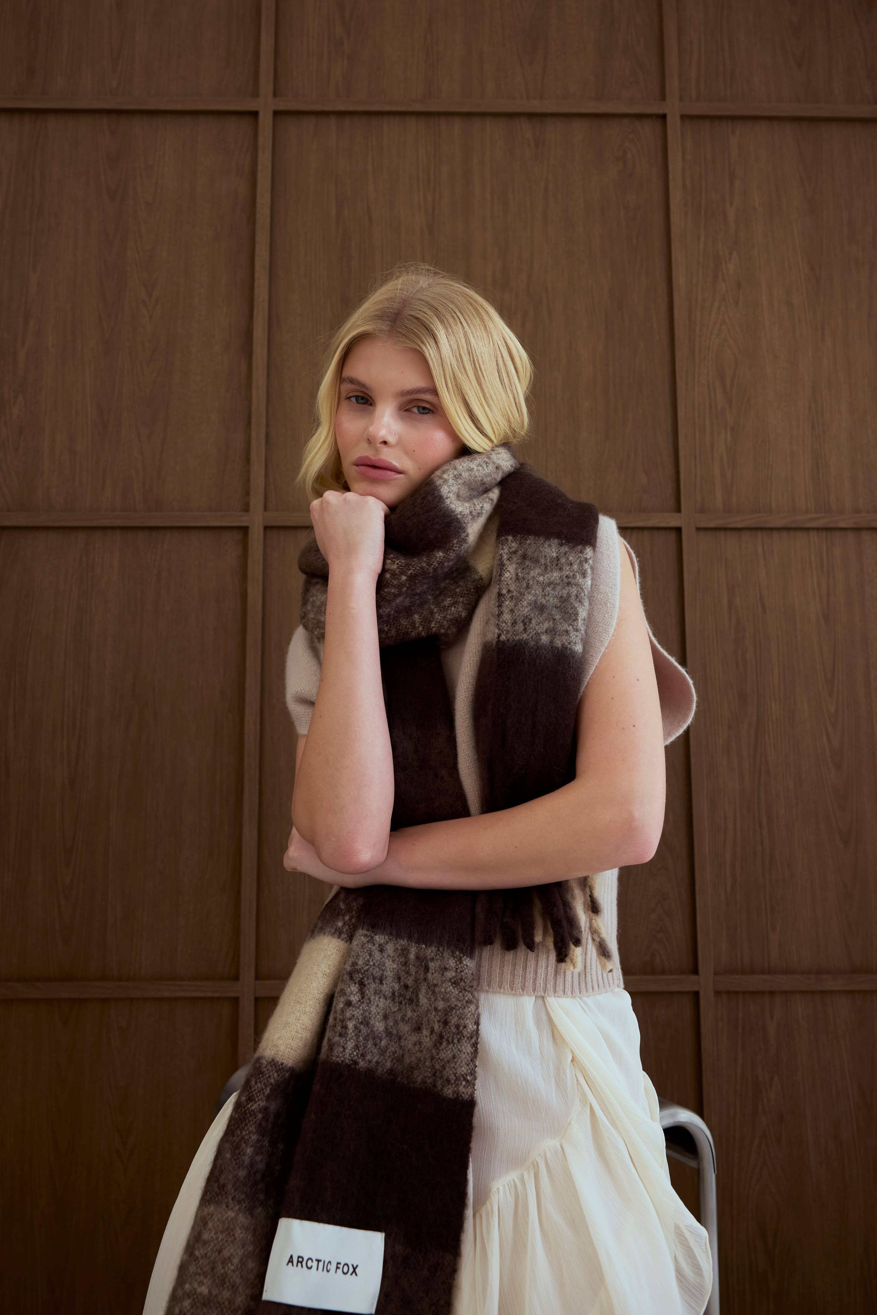 Arctic Fox & Co. - The Reykjavik Scarf | Brown Check