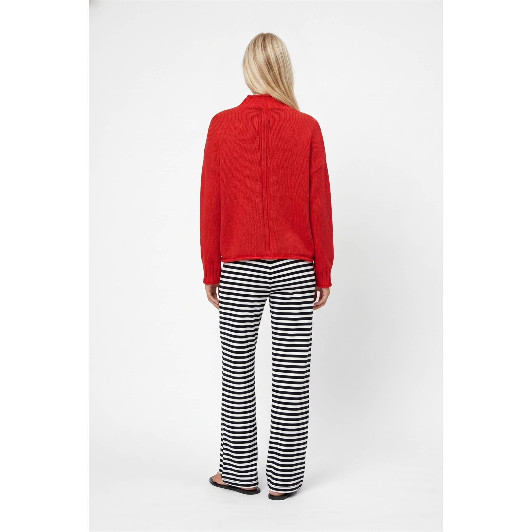 Twentifourth - Mock Neck Sweater | Cherry Red