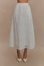 Meshki Arla Broderie Midi Skirt (M)