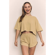 Blank Lab - Loose Fit Cropped Tee | Sage Green