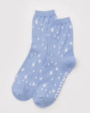 Baggu - Crew Sock | Blue Star