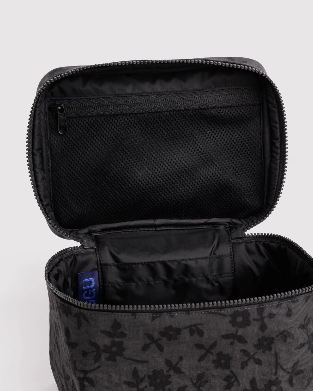Baggu - Large Cosmetic Case | Charcoal Ditsy Floral