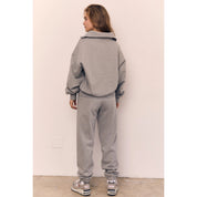 Blank Lab - Half Zip Fleece Sweatshirt | Off White