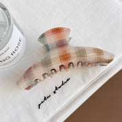 Vintage Plaid Color Block Acrylic Hair Claws | Multiple Styles