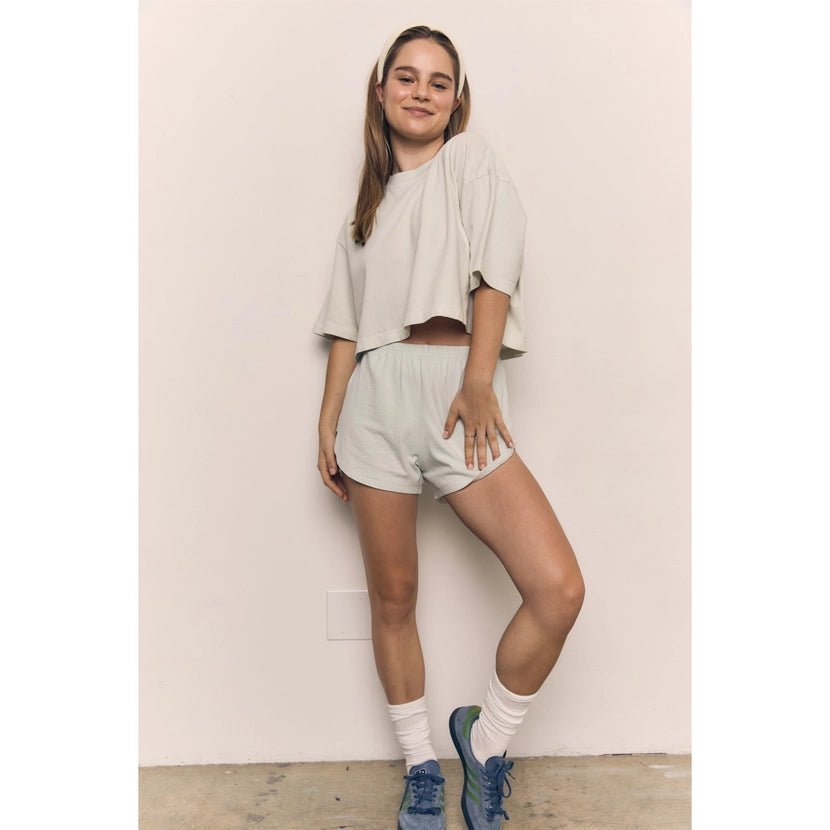 Blank Lab - Loose Fit Cropped Tee | Mist