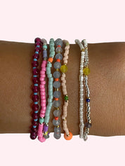 CÉLAÉL - Delicate Seed Bead Stretch Bracelet