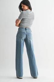 Just Black Denim - Baggy Wide Leg | Medium Denim