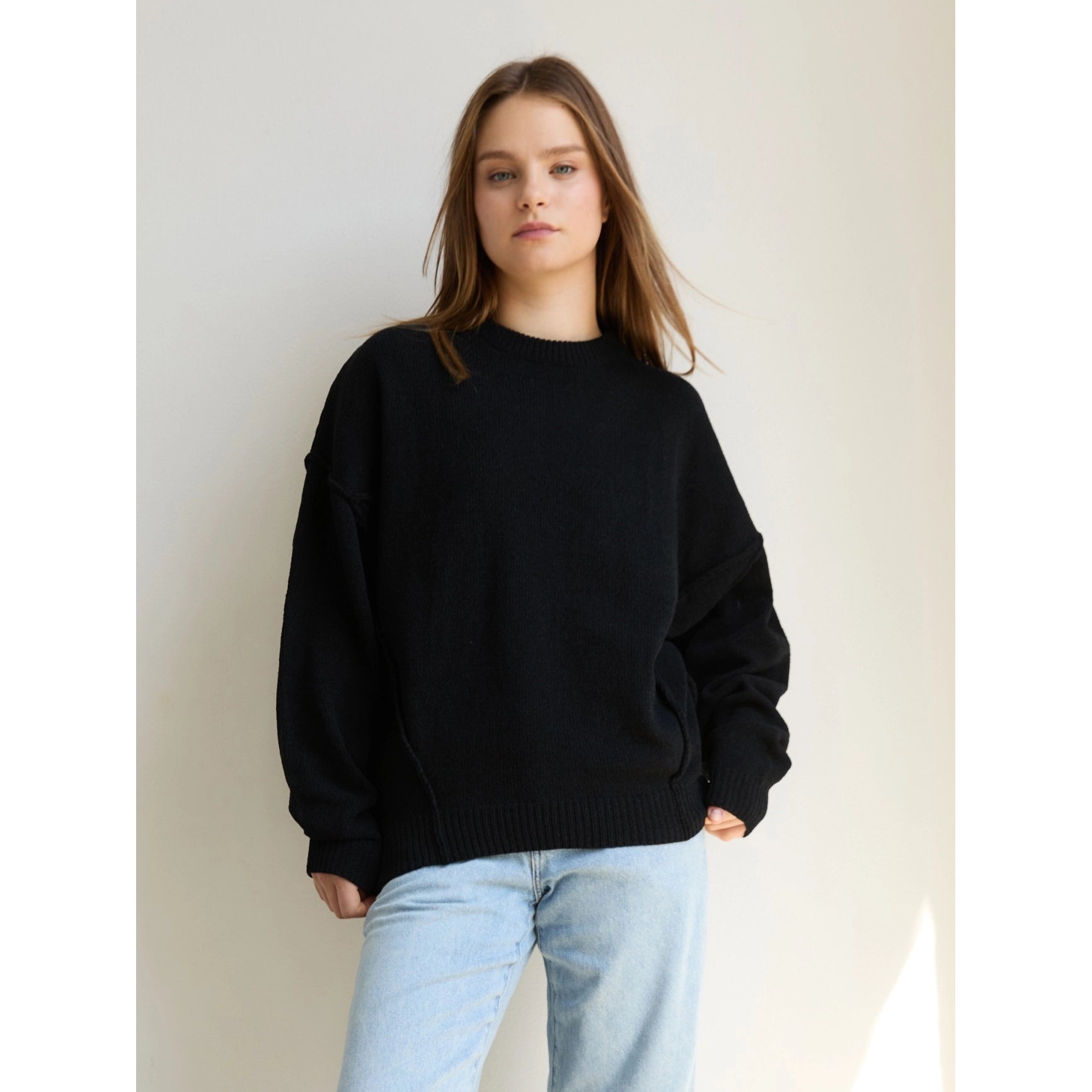 Blank Lab - Drop Shoulder Sweater Top | Black