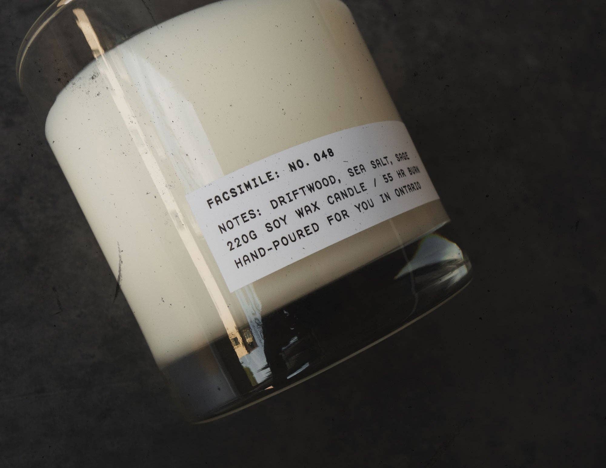 FACSIMILE - No. 055: Ambrette, Violet, Sandalwood [220g Soy Candle]