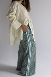 LOCOLINEN - Linen Pant | Green Check