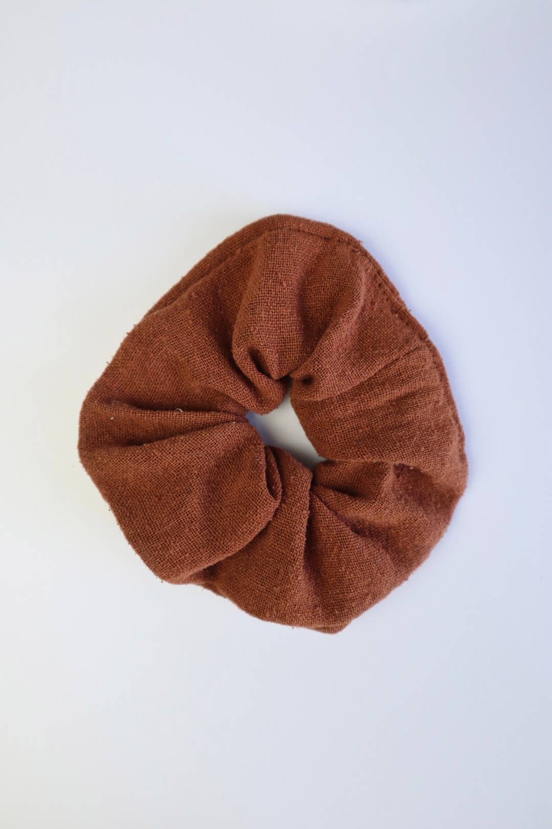 Eco Raw Studio - Raw Silk Naturally Dyed Hair Scrunchies: Terra Cotta