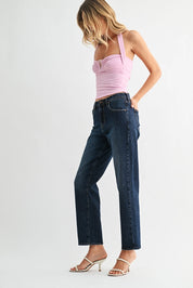 Just Black Denim - Easy Straight Jean | Dark Denim