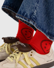 Baggu - Crew Sock | Red Happy