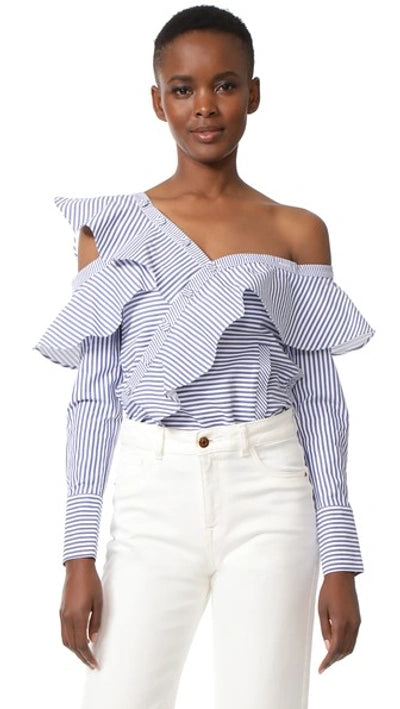 Self Portrait Striped Blouse (4/S)