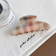 Vintage Plaid Color Block Acrylic Hair Claws | Multiple Styles