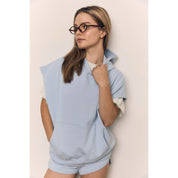 Blank Lab - Organic Cotton Terry Pullover Vest | Pale Blue