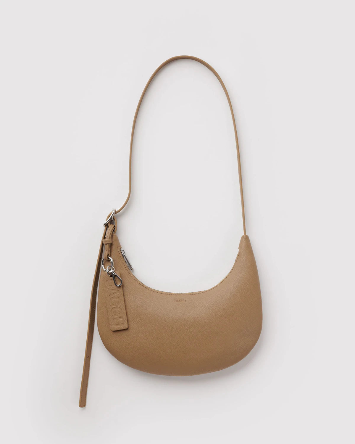 Baggu - Small Recycled Leather Flat Crescent | Dune