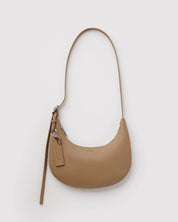 Baggu - Small Recycled Leather Flat Crescent | Dune