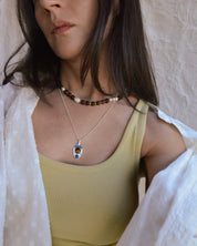 Gem & Blue -  Tiger's Eye & Lapis Pendant