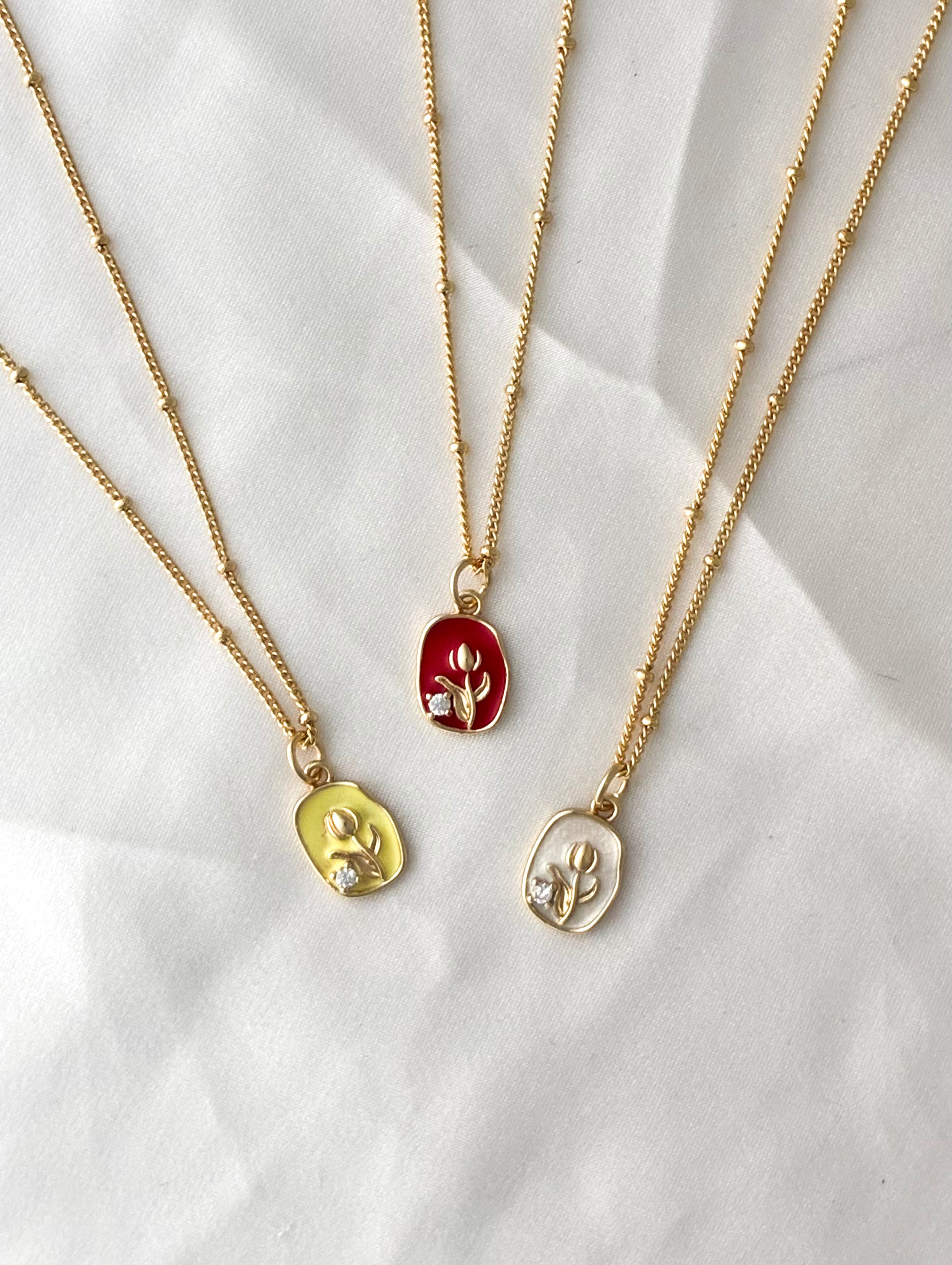 Made Community - Vintage Days Enamel Flower Charm Necklace