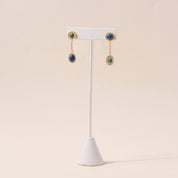 Michelle Starbuck Designs - Malachite + Lapis Vintage Starburst Drop Earrings