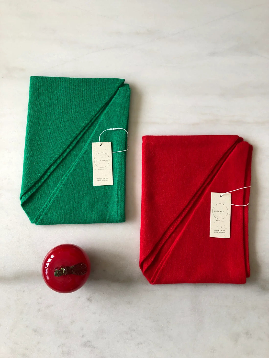 Billy Bamboo - Merino Wool Cravat Scarf | Red Apple