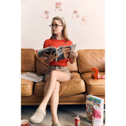 Blank Lab - Short Sleeve Cable Sweater | Red