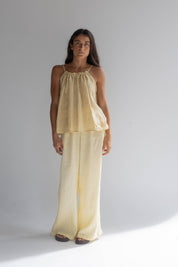 LOCOLINEN - Linen Tie Top | Butter Check