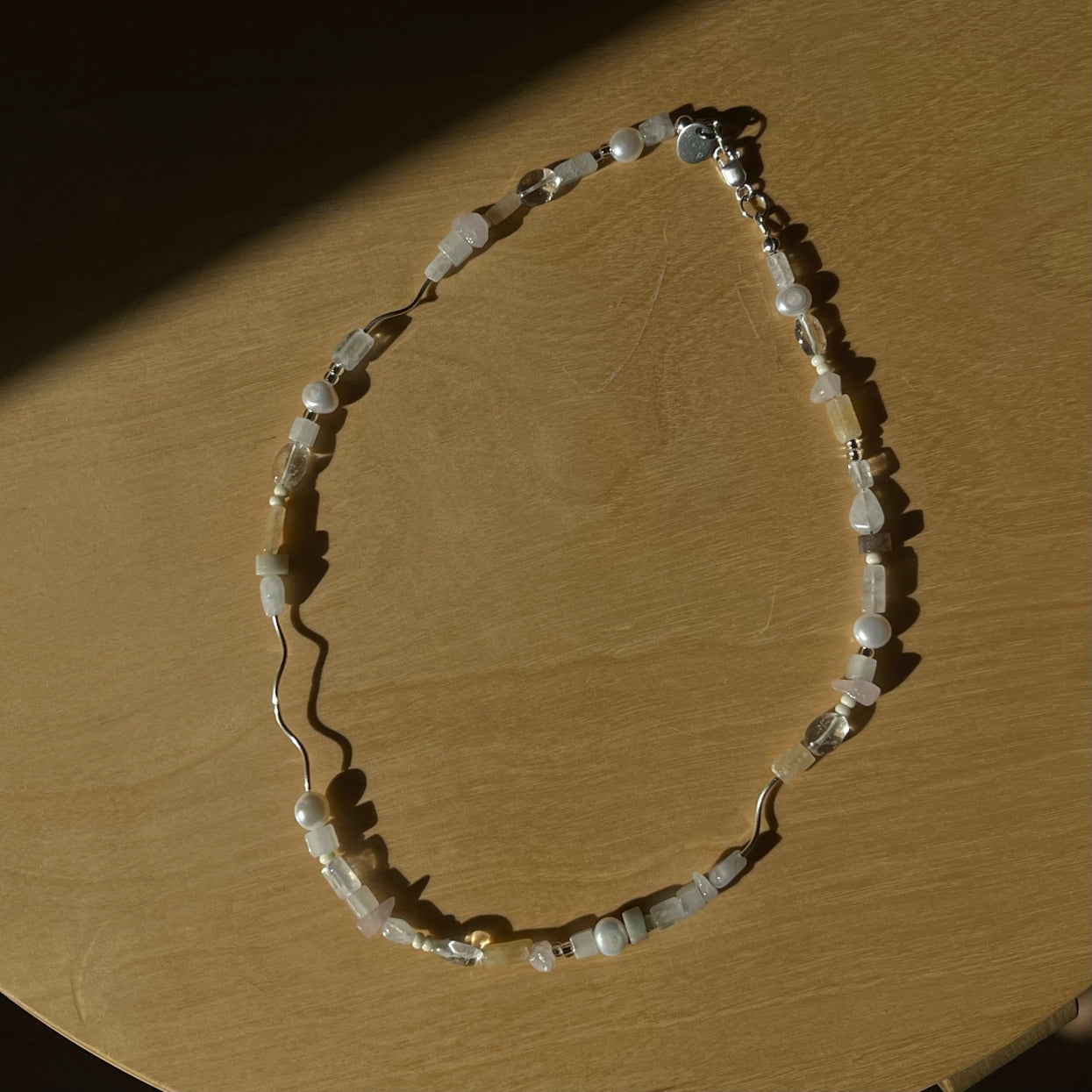 Sea + Pattern - Mixed Media Necklace