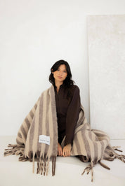 Arctic Fox & Co. - The Wool Stripe Throw | Burnt Umber Stripe