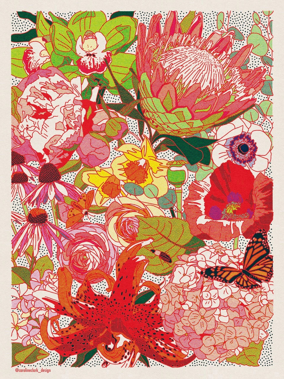 Caroline Clark - Offensively Floral #1 | 18”x 24” Print