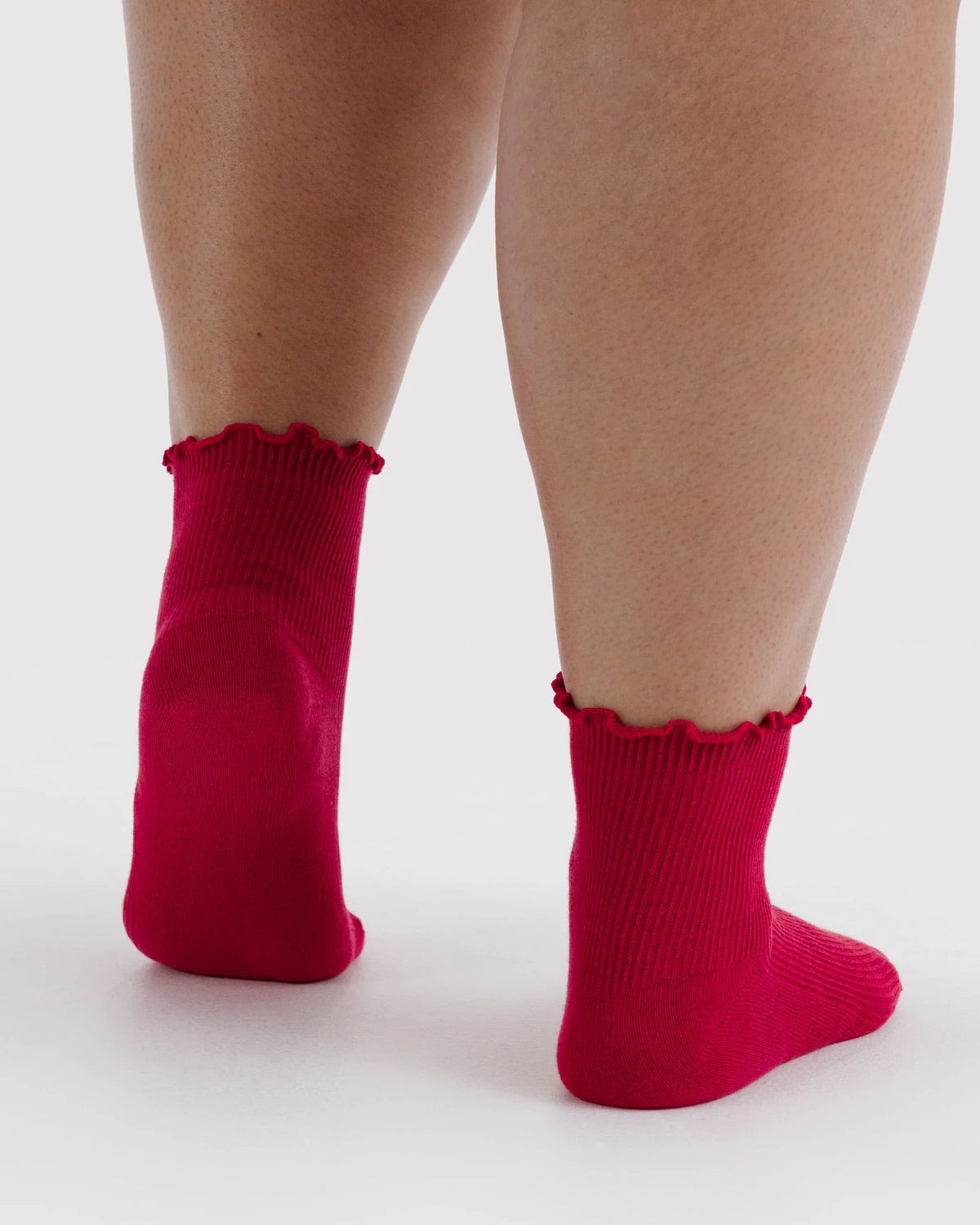 Baggu - Lettuce Edge Sock Set of 2 | Wild Plum & Cherry