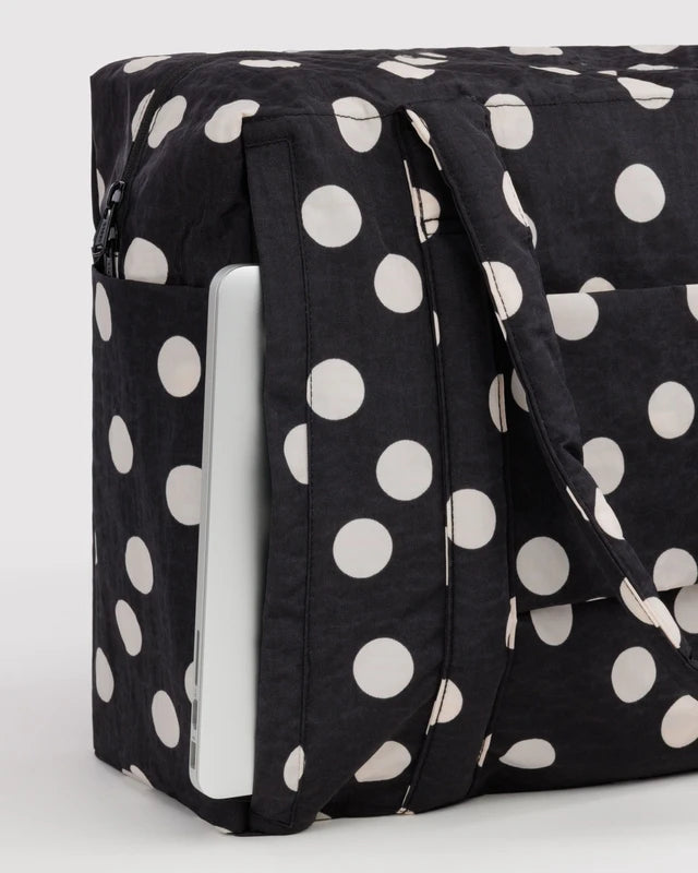 Baggu - Cloud Carry-on | Black and Cream Polka Dot