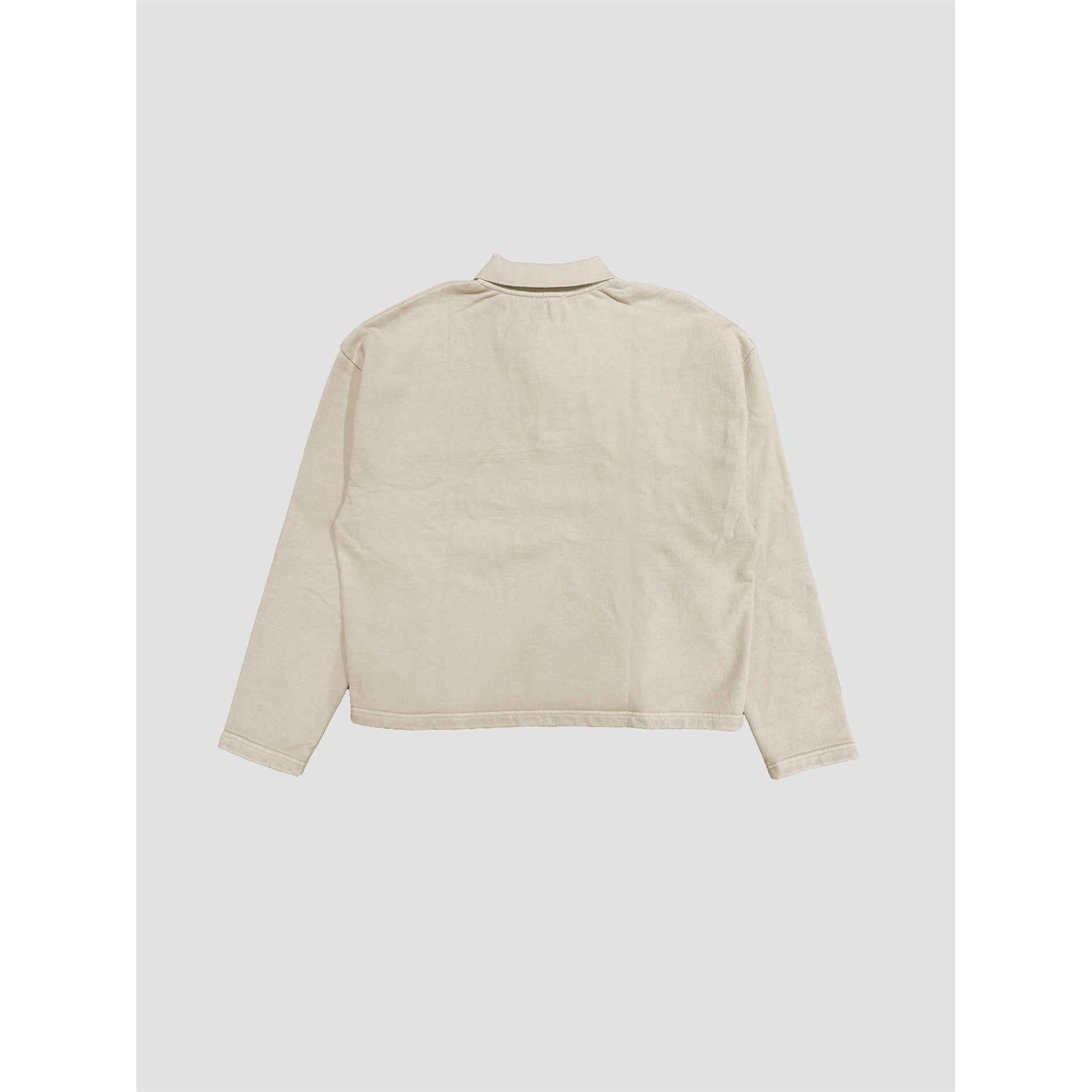 Blank Lab - Cotton Terry Rugby Collared Sweatshirt | Chalk