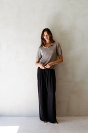 a.ren - Oxford Sweater Top | Stone