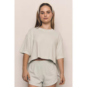 Blank Lab - Loose Fit Cropped Tee | Mist