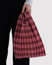 Baggu - Pleated Baggu | Azalea Pink Tartan