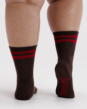 Baggu - Ribbed Sock | Coffee Stripe