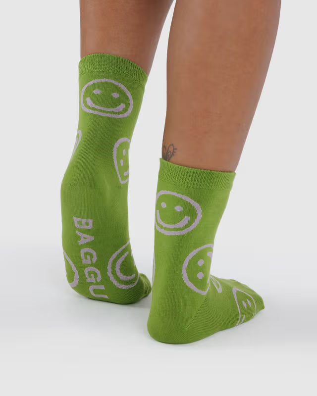Baggu - Crew Sock | Pear Happy