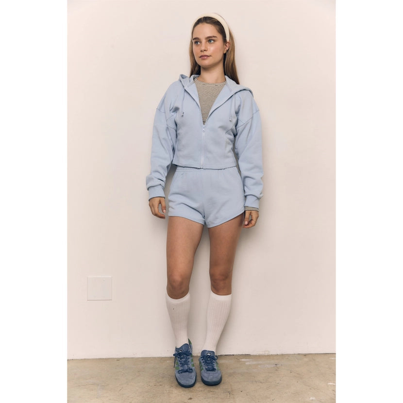 Blank Lab - Organic Cotton Terry Dolphin Shorts | Pale Blue