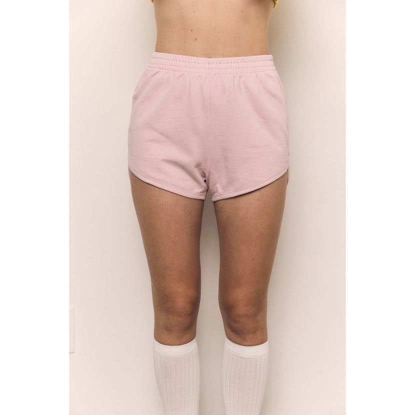 Blank Lab - Organic Cotton Terry Dolphin Shorts | Pale Pink