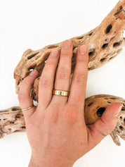 Made Community - Gold Banded CZ Stripe Cigar Ring | Gold