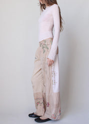 American Recycled Clothing - Embroidered Pieced Pant
