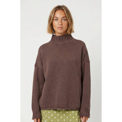 Twentifourth - Mock Neck Sweater | Espresso Brown