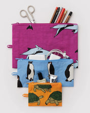 Baggu - Flat Pouch Set | Vacation Animals