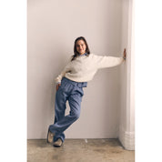 Blank Lab - Contrast Color Sweather Top | Off-White/Blue