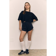 Blank Lab - Cotton Jersey Dolphin Short | Black