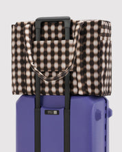 Baggu - Cloud Carry-On | Blurred Gingham Brown